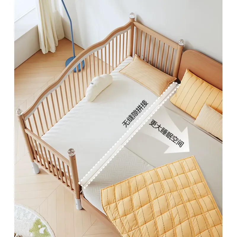 Baby Nursery And Co - Lit bébé en bois massif multifonctionnel