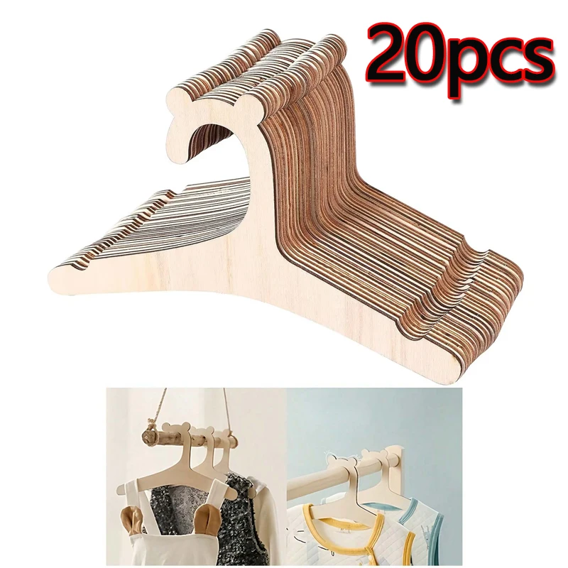 Baby Nursery Decor Girl - Lot de 5/10/20/50 cintres en bois