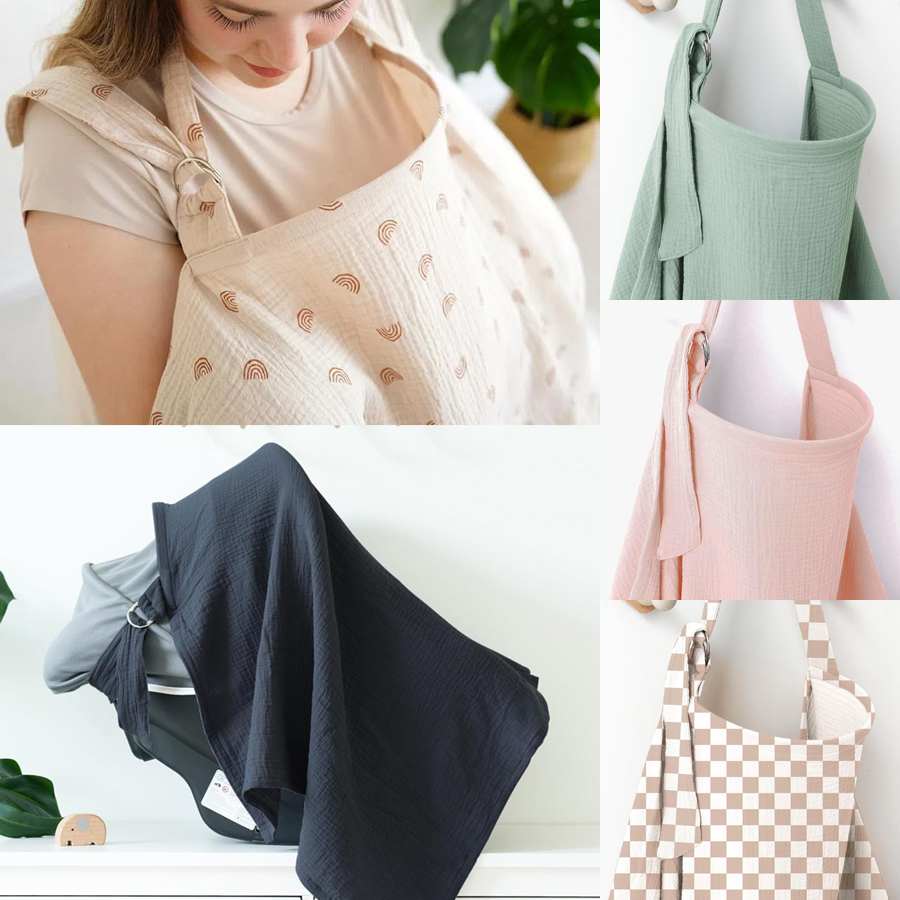 Baby Nursery Hospital - Couverture d'allaitement en mousseline portable 100%