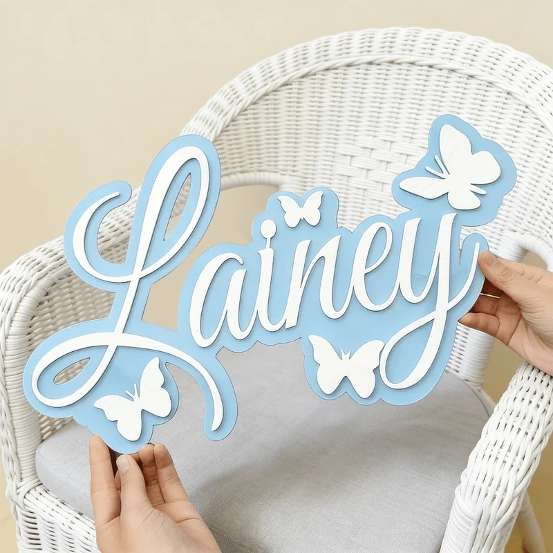 Baby Nursery Decorations - Plaque personnalisée avec le nom du