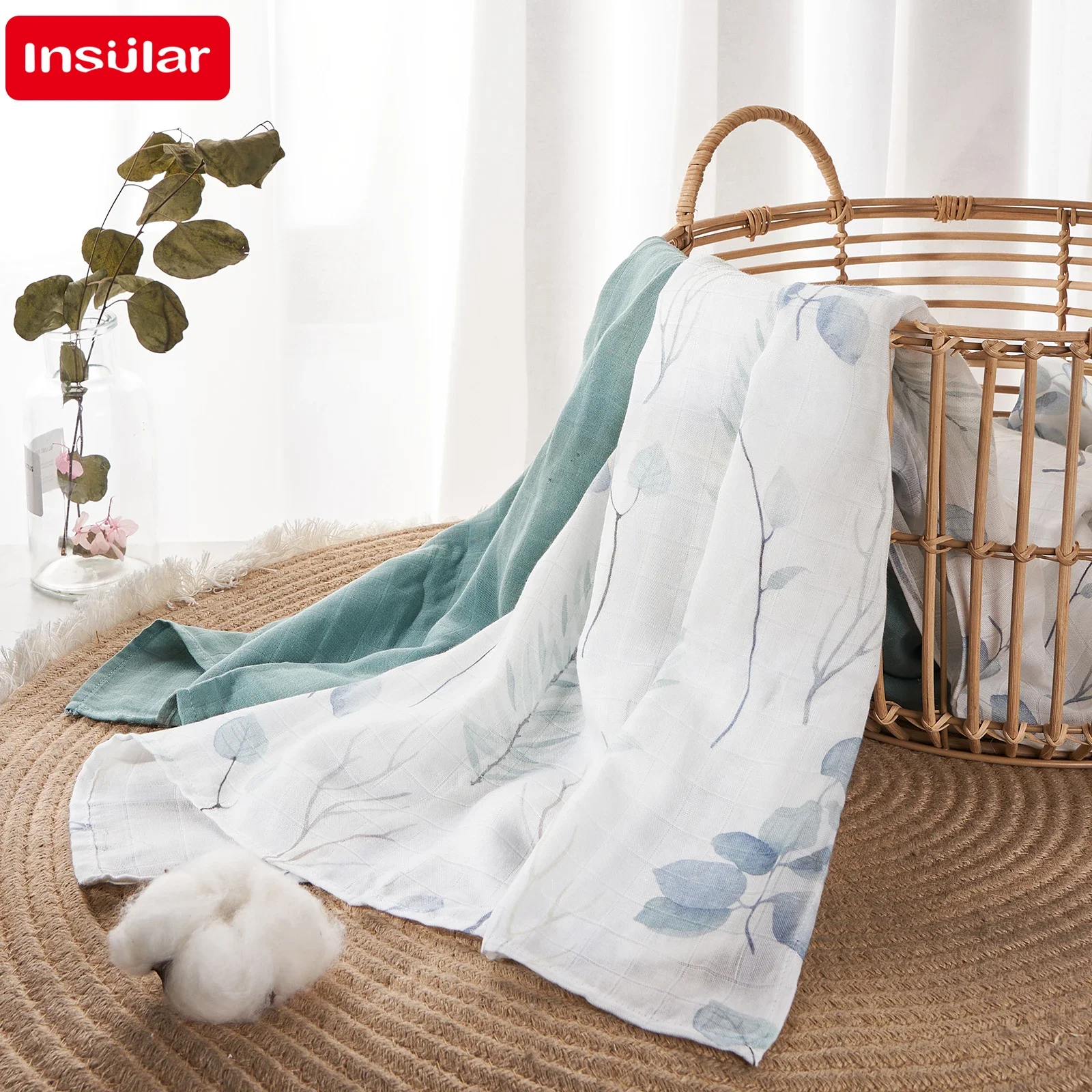 Swaddle Blanket Muslin - Couverture en mousseline de coton pour