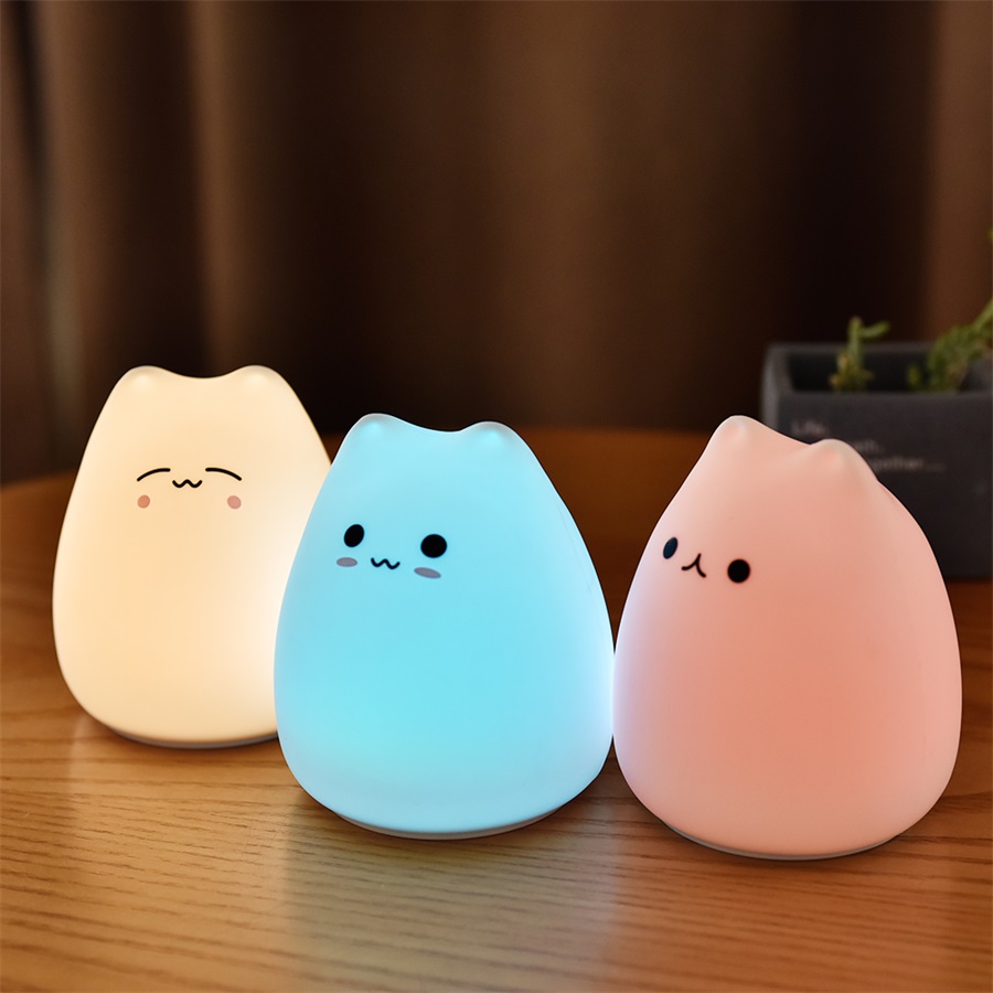 Baby Nursery Night Light - Veilleuse Chat Mignon pour Bébé et
