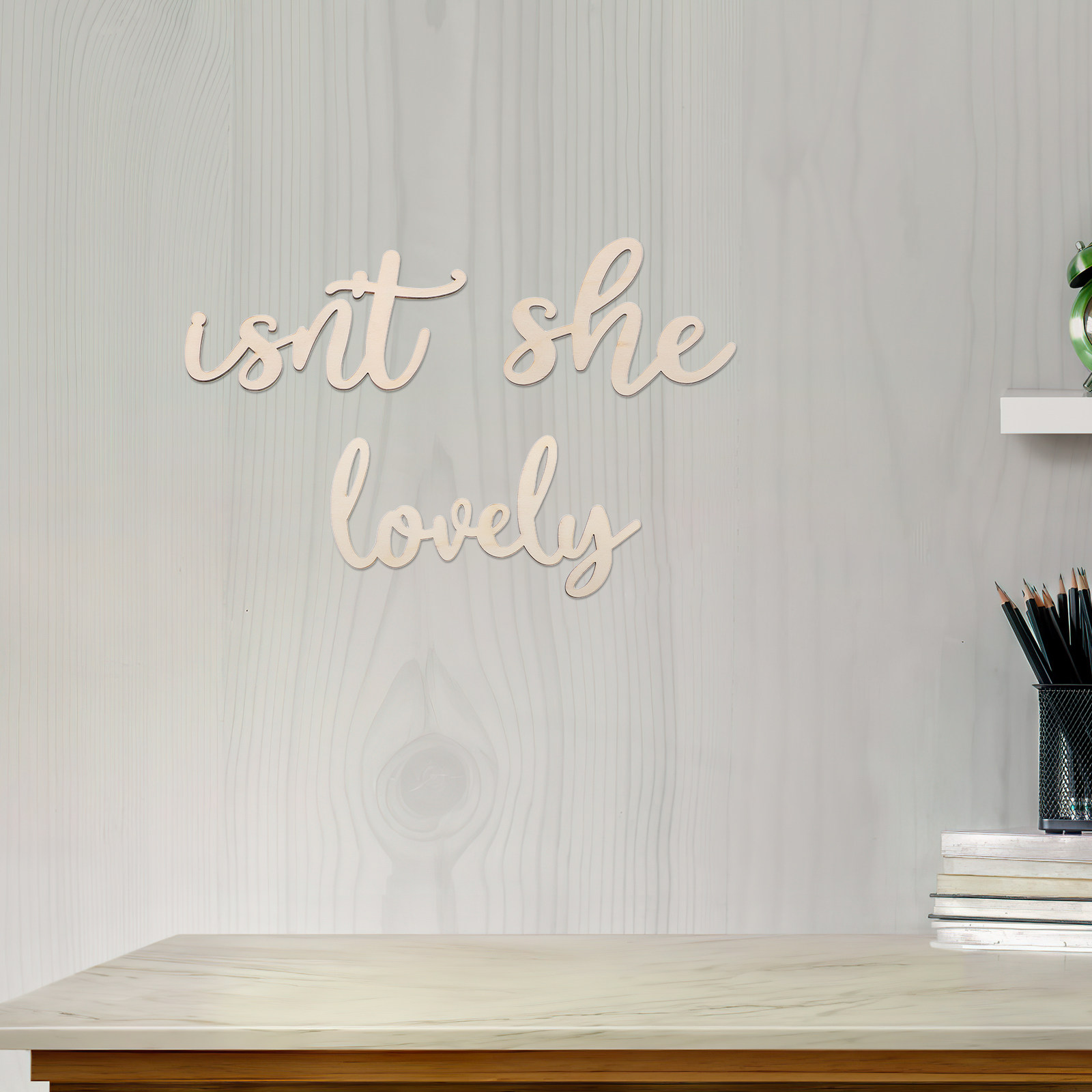 Baby Nursery Decor Girl - Panneau en bois décoratif mural pour