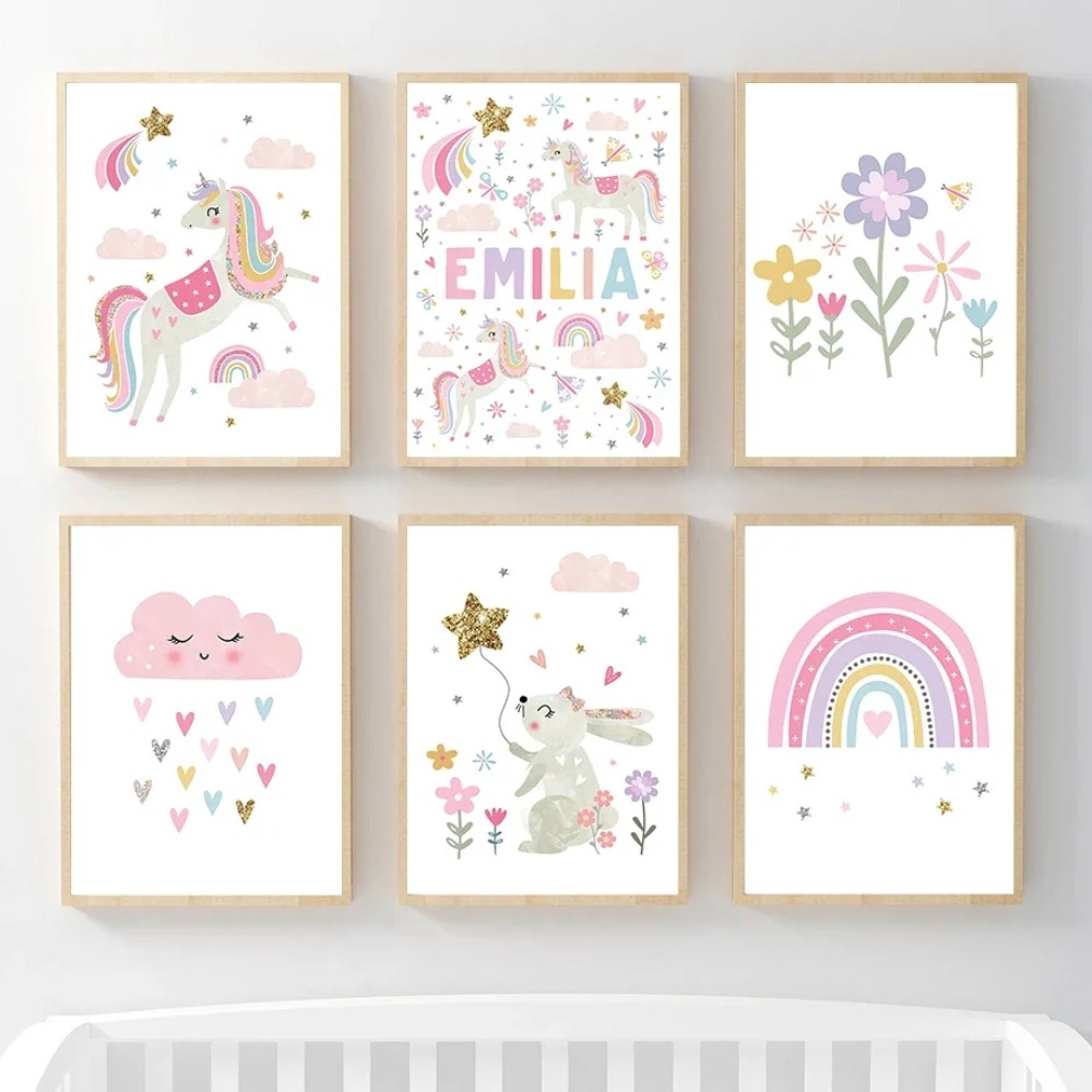 Baby Nursery Posters - Toile murale décorative pour chambre d'enfant,