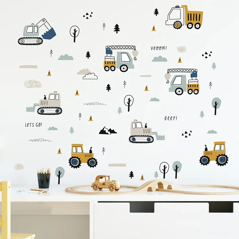 Baby Nursery Ideas - Autocollants muraux de camion de chargement