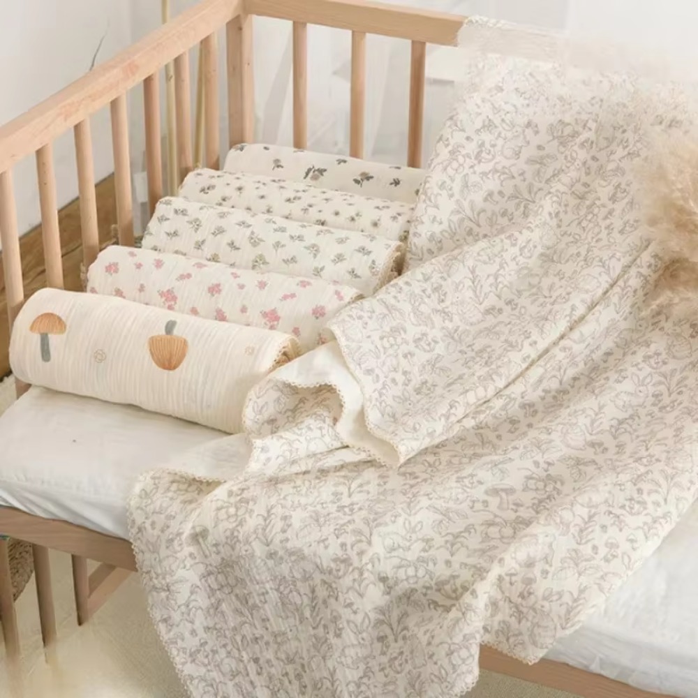 Swaddle Blanket Muslin - Couverture de bébé en mousseline florale