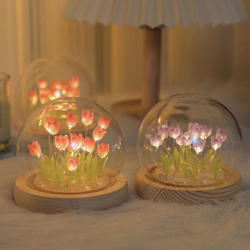 Baby Nursery Night Light - Tulipe artificielle fleur veilleuse ornements à