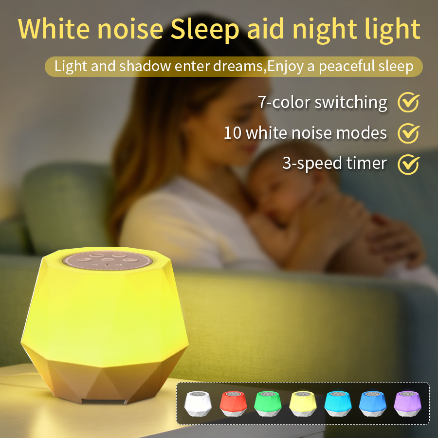 Baby Nursery Night Light - Veilleuse à Fonction Bruit Blanc 7