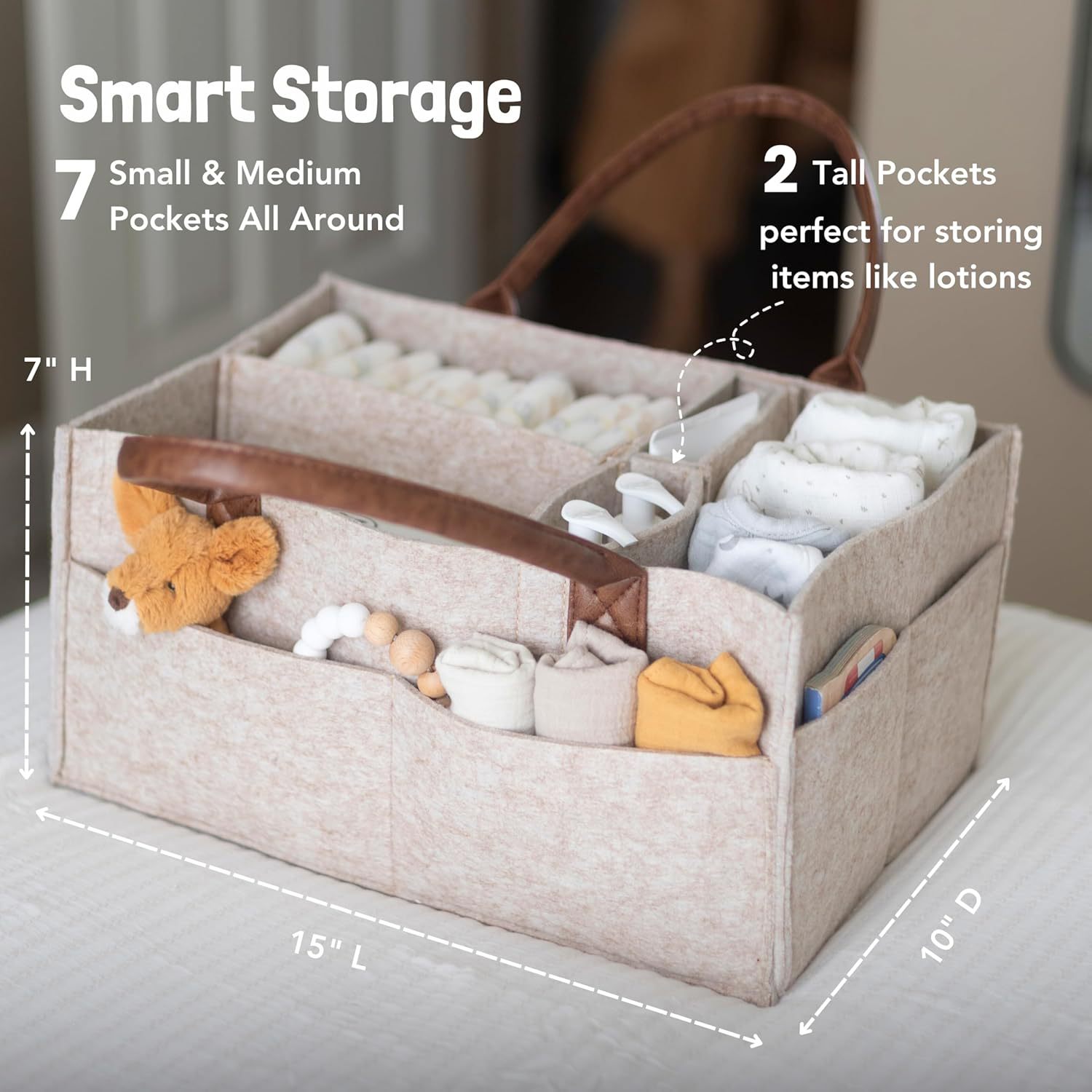 Panier de rangement en feutre  - Baby Nursery Organiser avis et prix