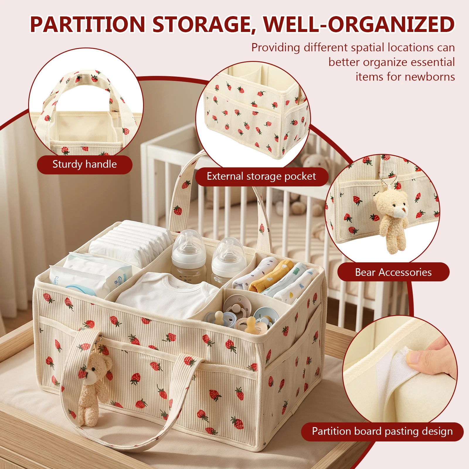 Panier de rangement portable e - Baby Nursery Organiser avis et prix