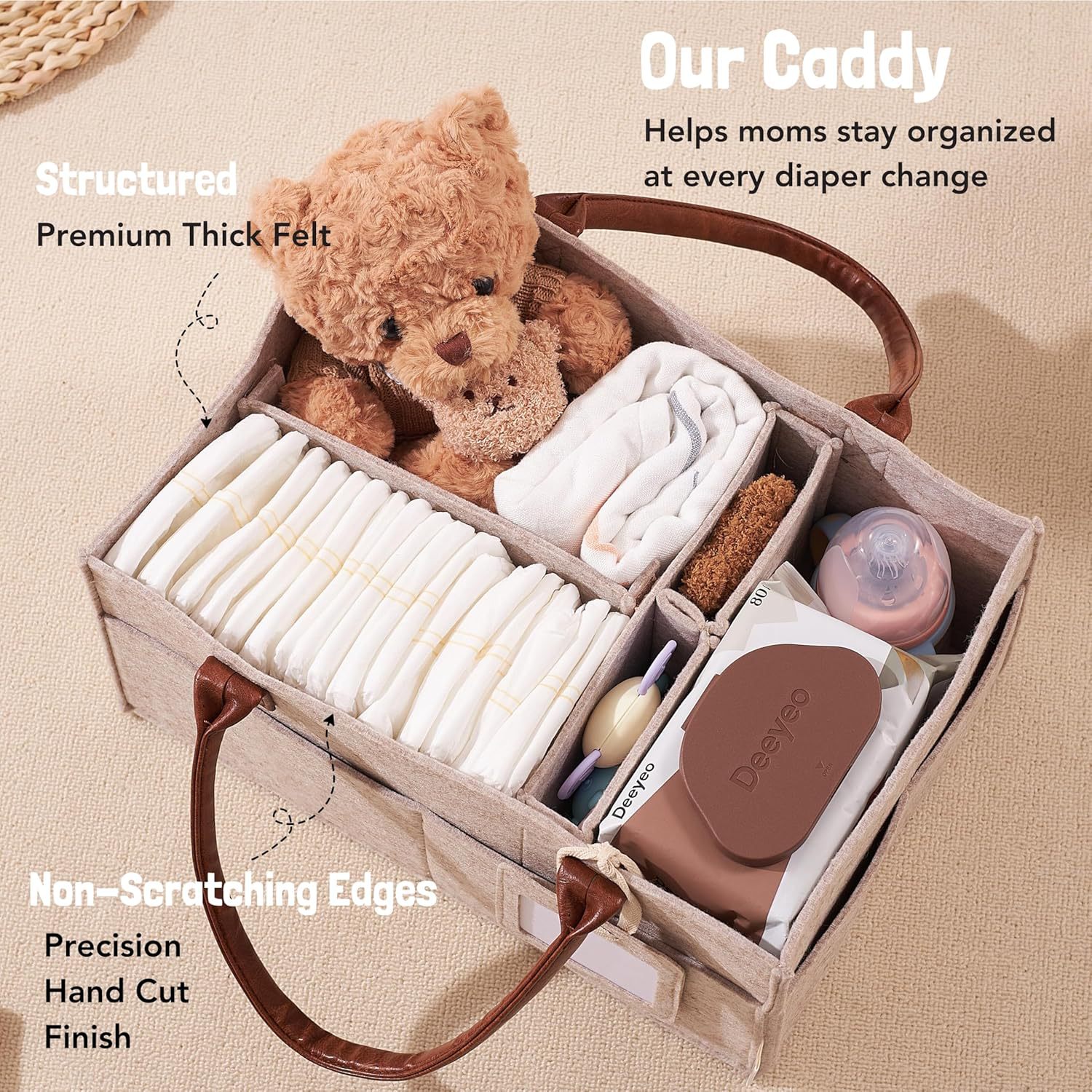 Panier de rangement en feutre  - Baby Nursery Organiser avis et prix