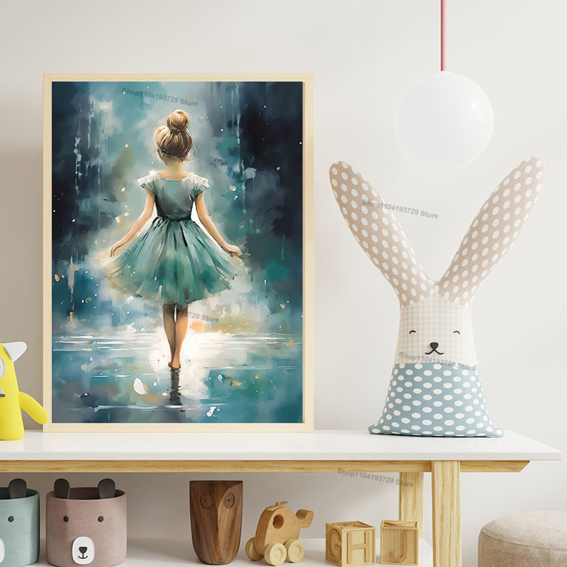 Peinture sur toile de fille da - Baby Nursery Posters avis et prix