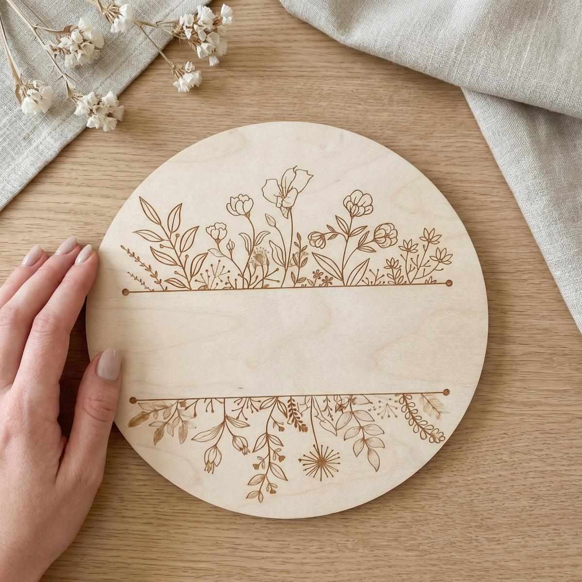 Plaque de nom de bébé ronde en - Baby Nursery Decorations avis et prix