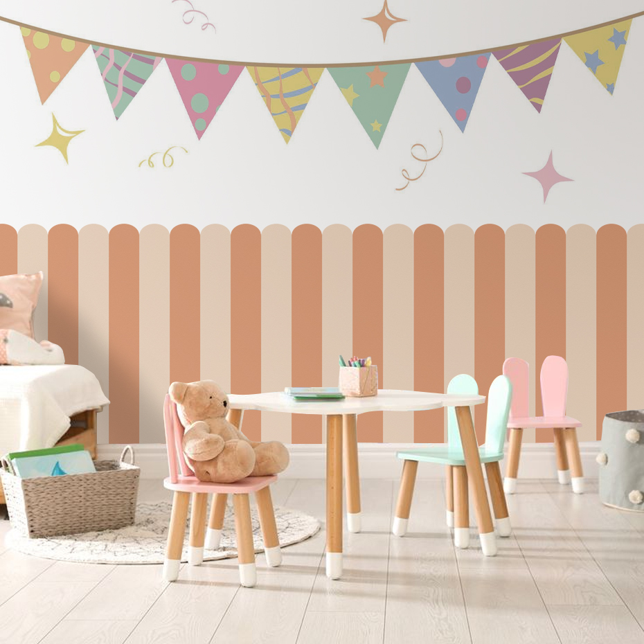 Papier peint en Arc à rayures  - Baby Nursery Wall Art avis et prix